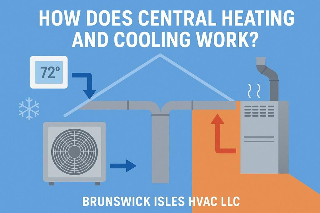 how does central heating and cooling work